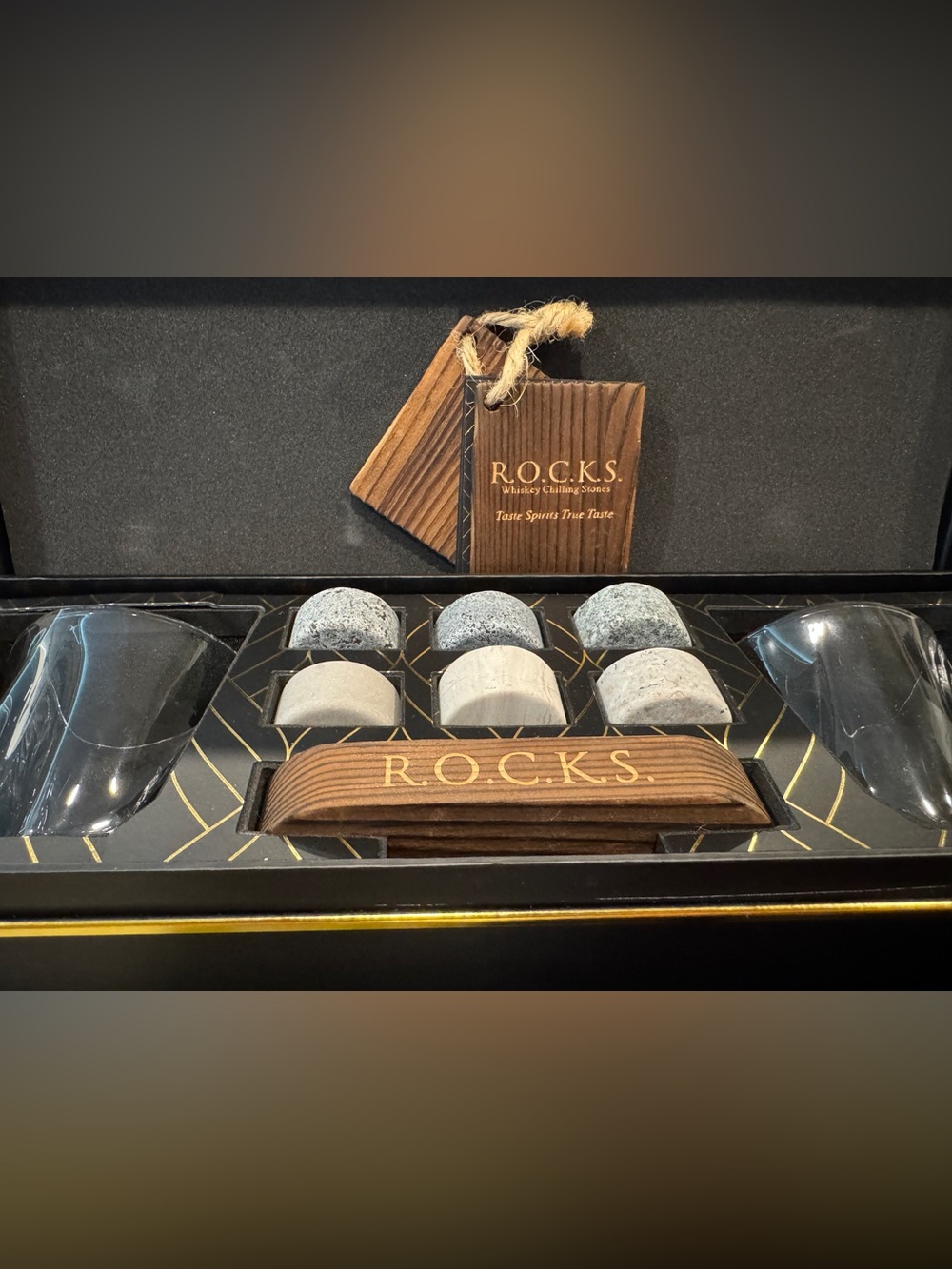 R.O.C.K.S. Whiskey Chilling Stones Gift Set-NEW